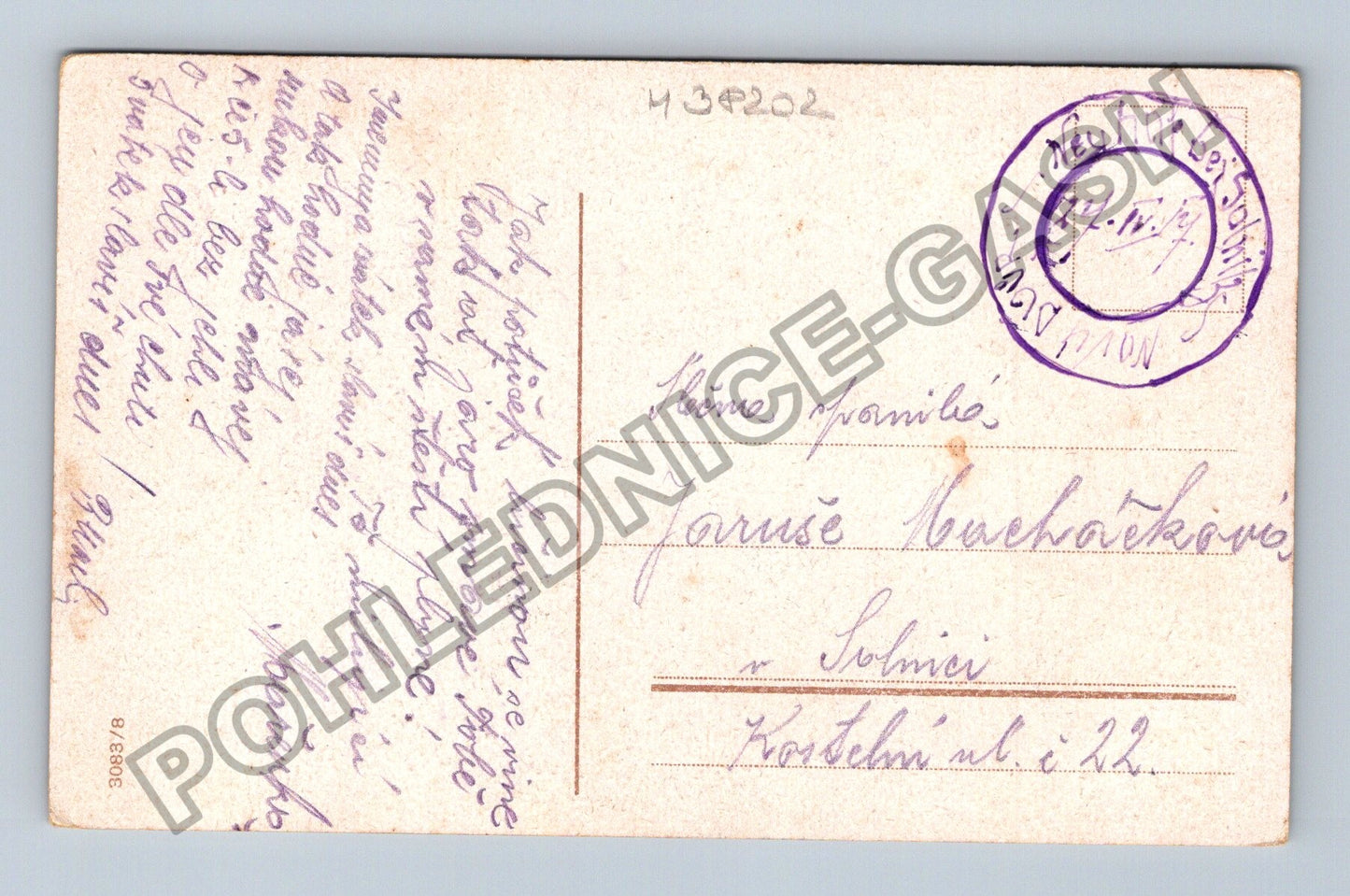 Pohlednice Kytice pomněnek (M38202)