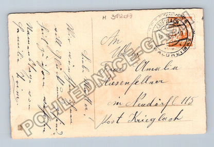 Pohlednice Rakousko Kriechlach Neudörfl květiny jmeniny 1910 (M38209)