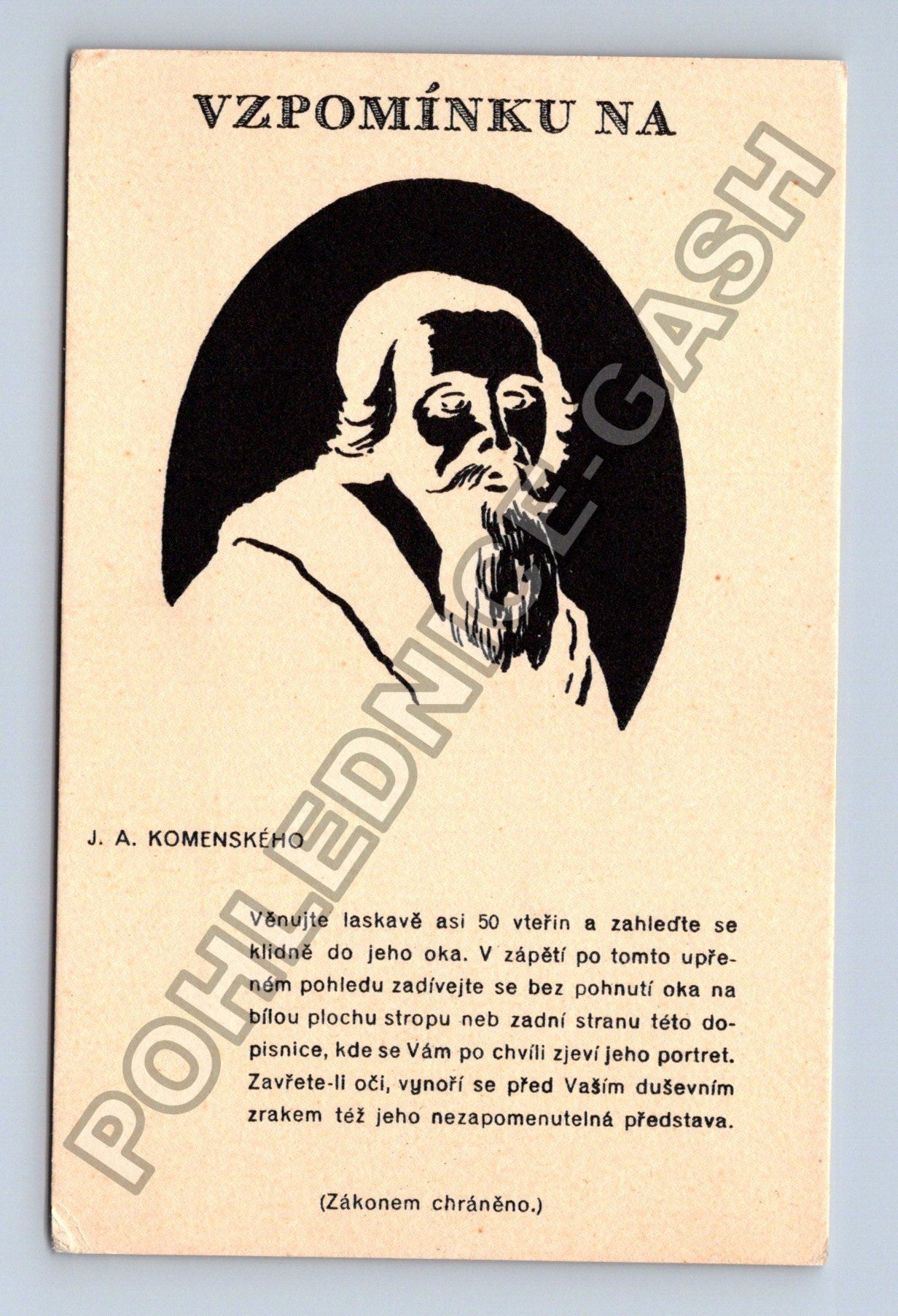 Pohlednice J. A. Komenský Vzpomínku na (M38217)