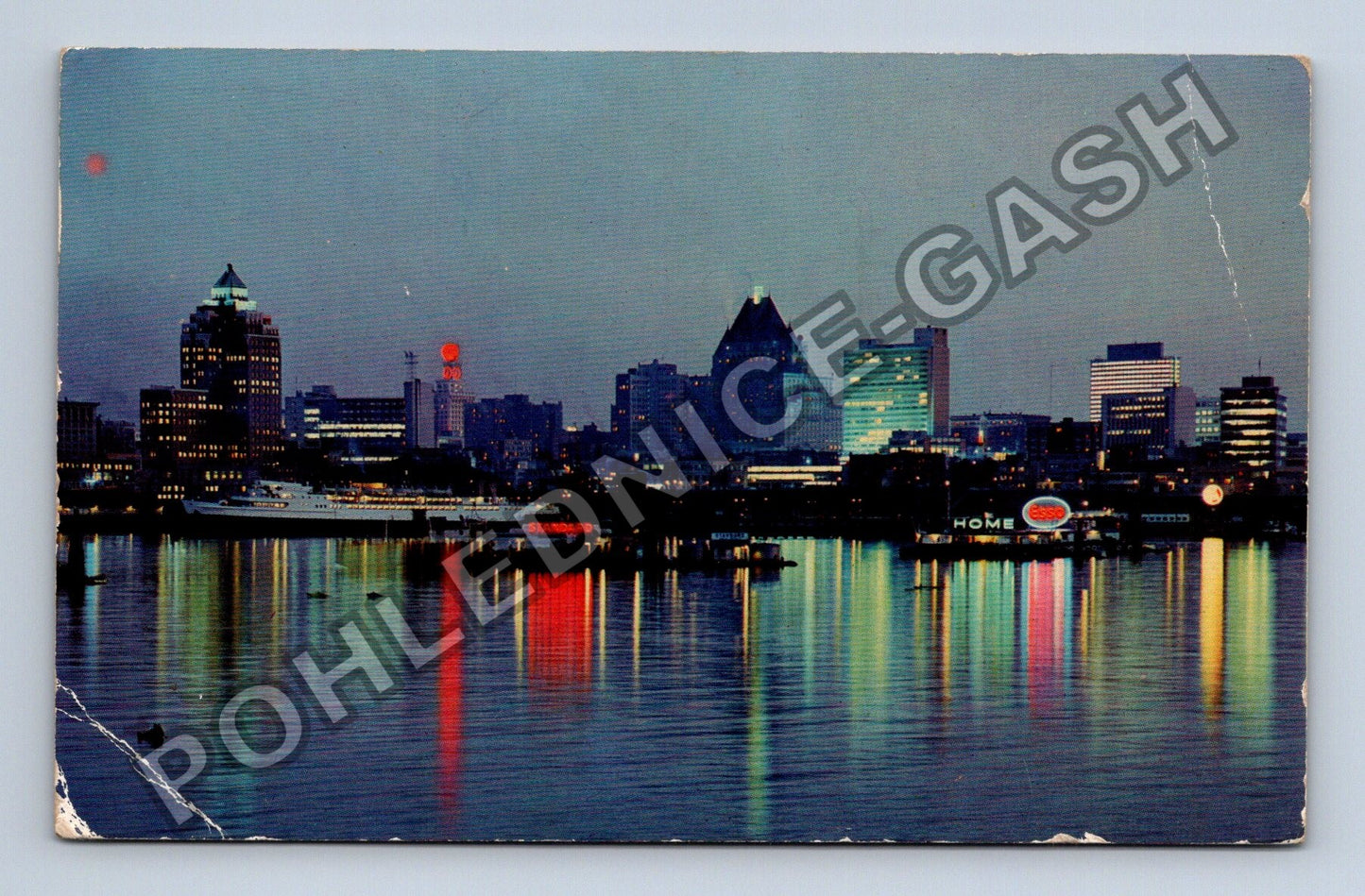 Pohlednice Kanada Vancouver panorama města v noci 1969 (M38230)