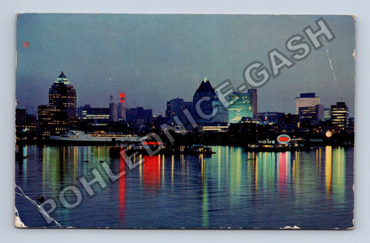 Pohlednice Kanada Vancouver panorama města v noci 1969 (M38230)