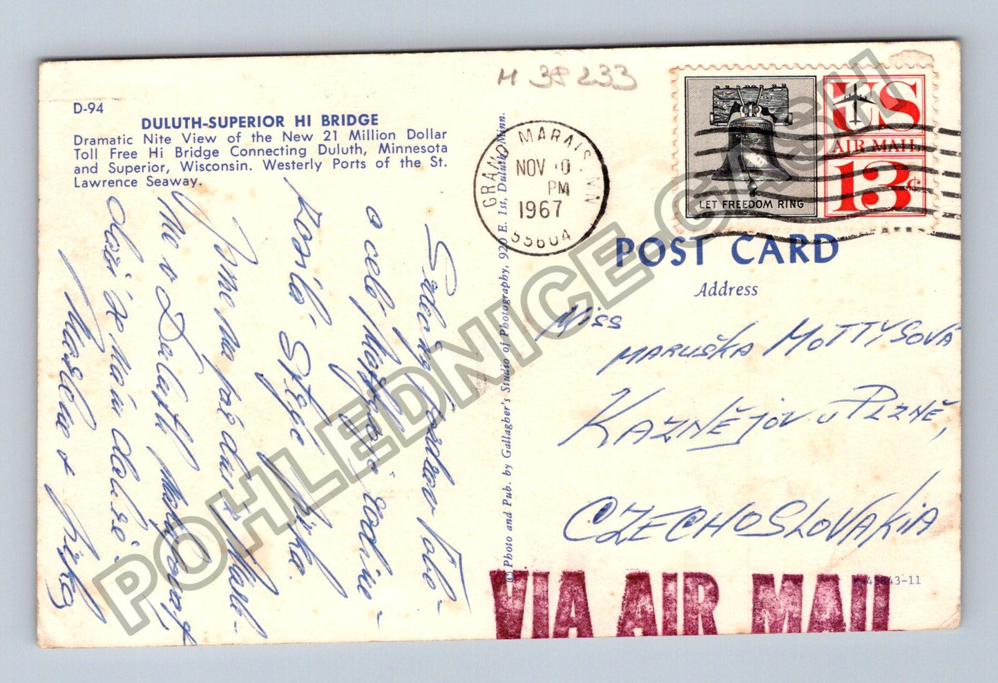 Pohlednice USA Duluth-Superior Hi Bridge 1967 (M38233)