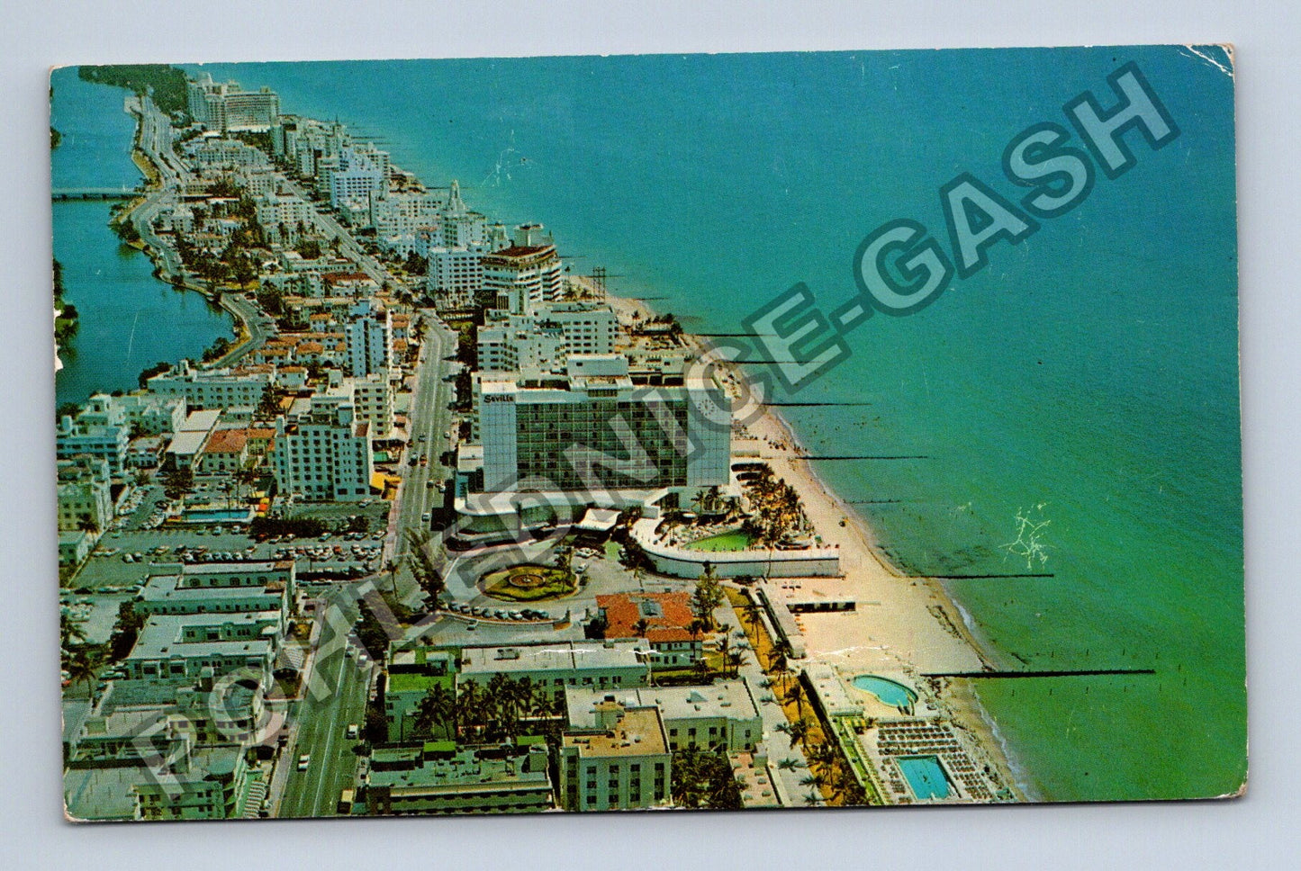 Pohlednice USA Miami Beach Florida letecký pohled 1960 (M38236)