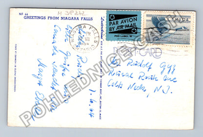 Pohlednice Niagara Falls vodopády noční záběr 1964 (M38242)