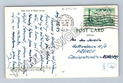 Pohlednice USA Mount Vernon 1959 (M38244)