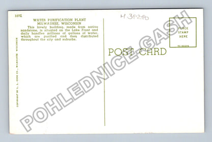 Pohlednice USA Milwaukee Wisconsin Water Purification Plant (M38280)