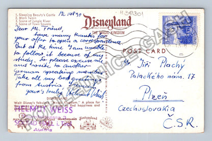 Pohlednice Disneyland koláž motivů USA (M38301)