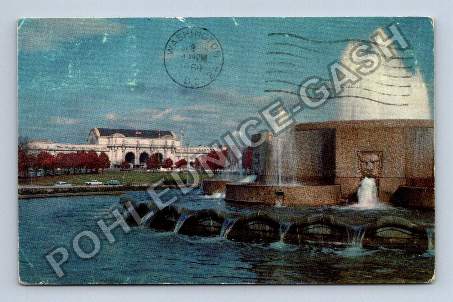 Pohlednice Washington D.C. Union Station fontána 1961 (M38310)