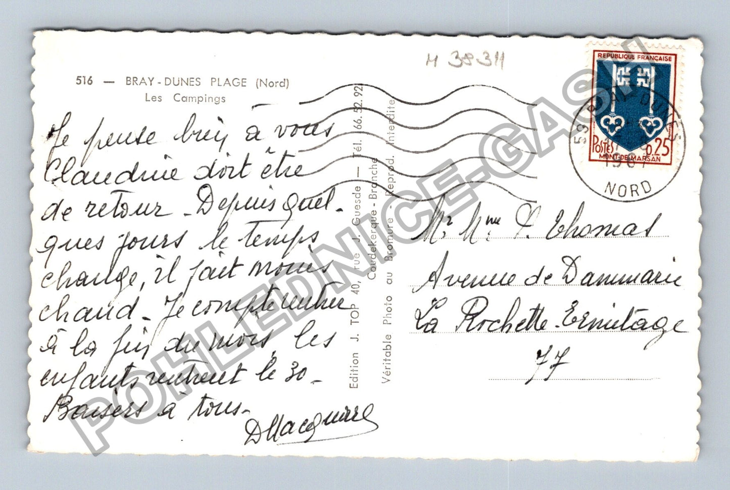 Pohlednice Francie Bray-Dunes Plage Les Campings (M38311)