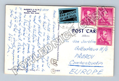 Pohlednice Severní Amerika Newark New Jersey McCroys (M38313)