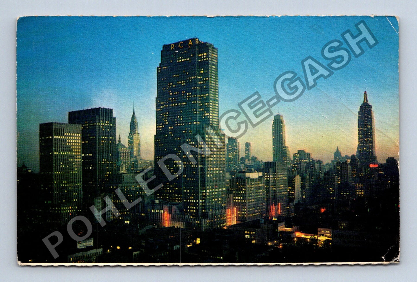Pohlednice Severní Amerika New York noční panorama 1968 (M38318)