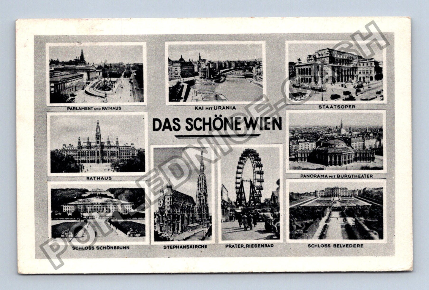 Pohlednice Rakousko Vídeň koláž motivů 1957 (M38323)