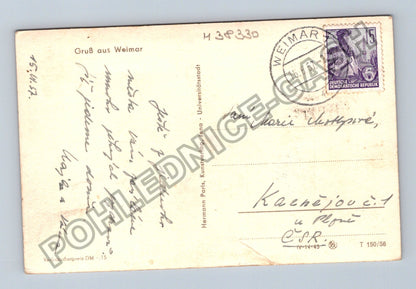 Pohlednice Německo Weimar National-Theater zámky 1957 (M38330)