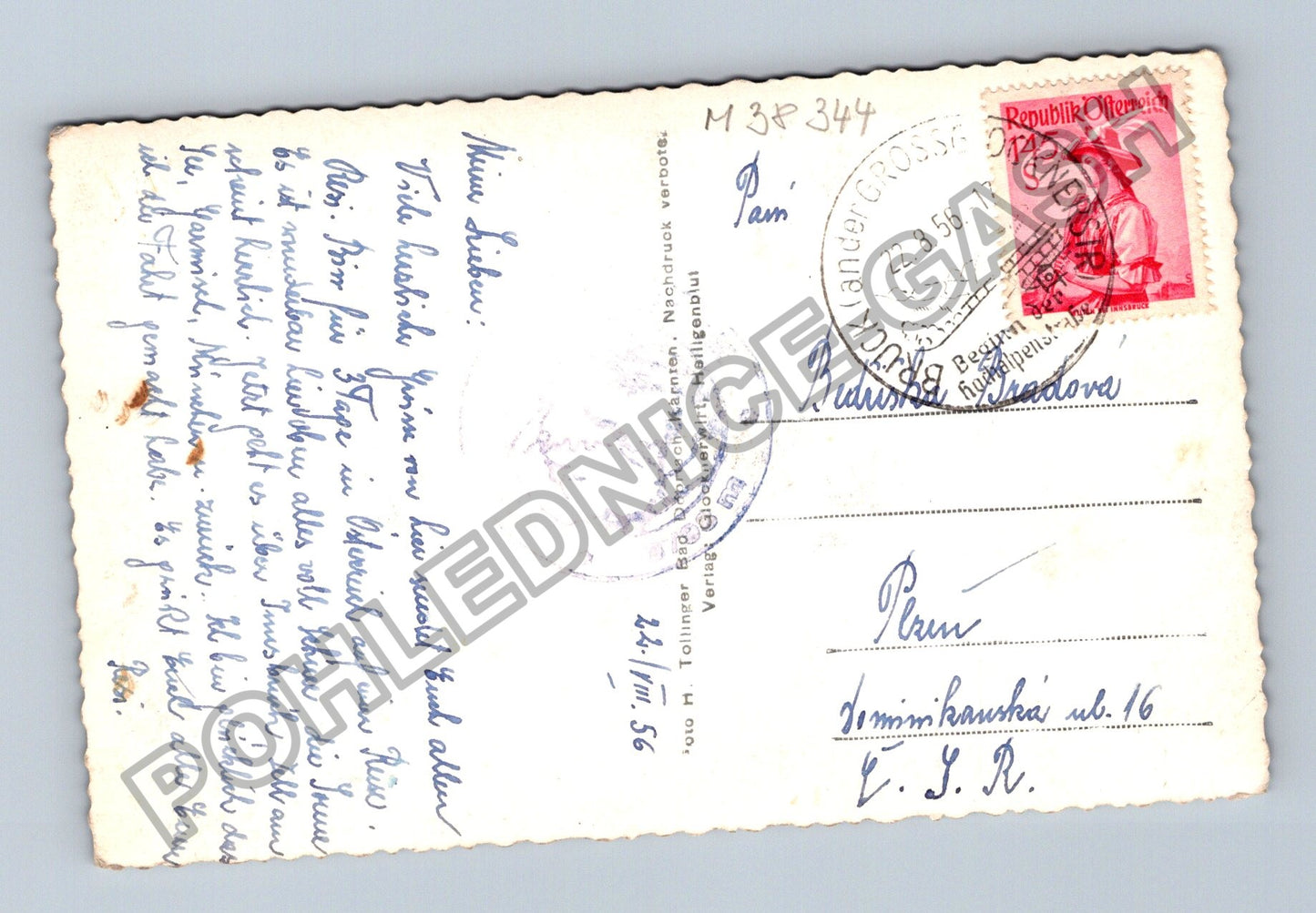 Pohlednice Rakousko Grossglockner Hochalpenstrasse 1956 (M38344)