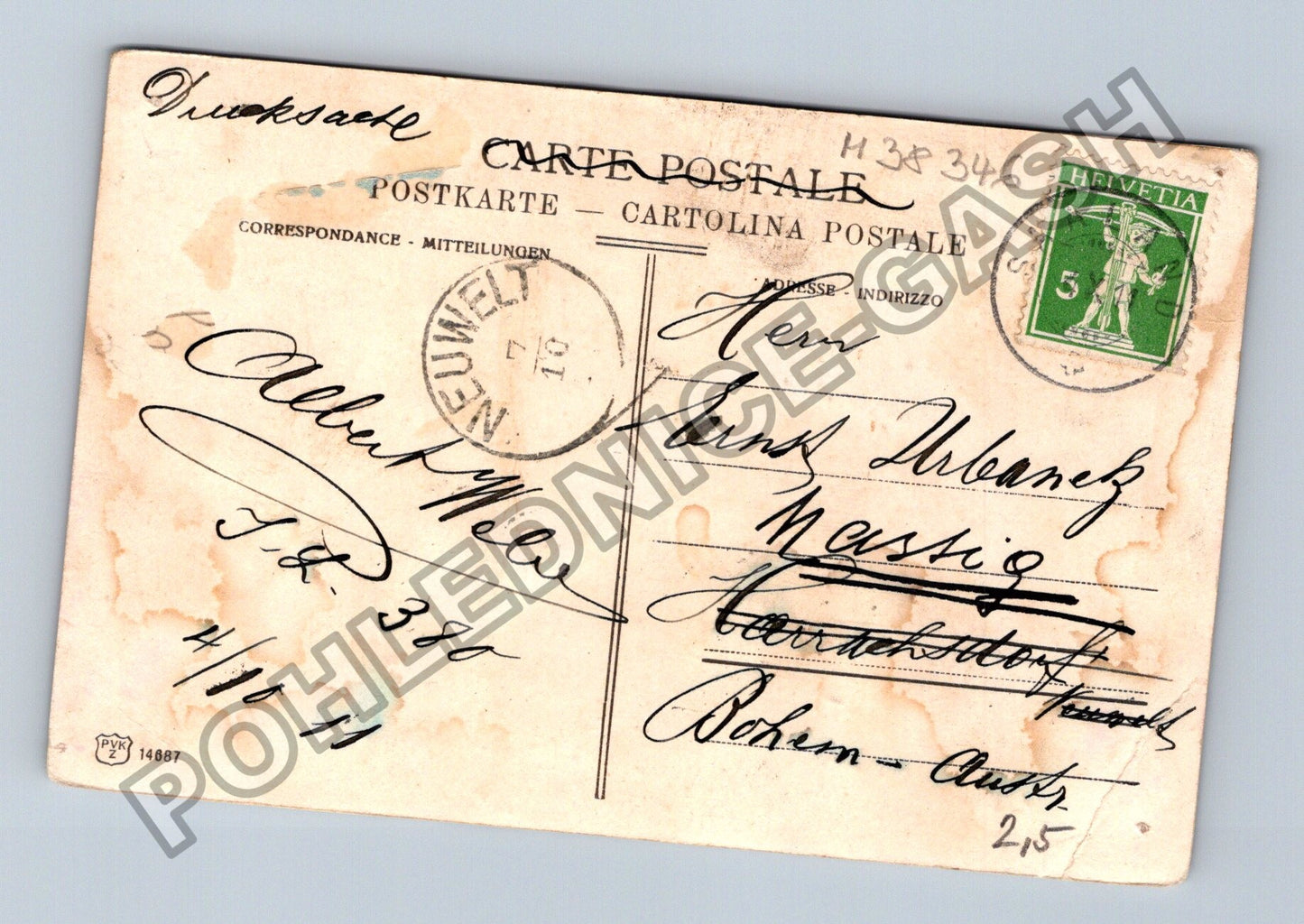 Pohlednice Švýcarsko Le Mont Rose vu du Gornergrat 1911 (M38346)