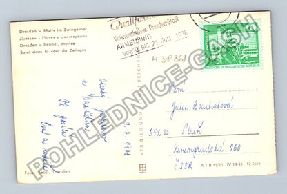 Pohlednice Německo Drážďany Zwingerhof 1976 (M38361)