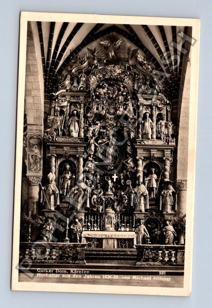 Pohlednice Rakousko Gurk Dom Kärnten oltář 1626-32 (M38366)