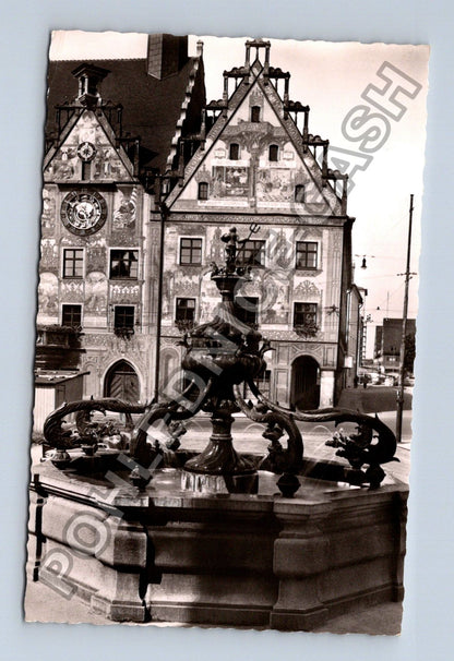 Pohlednice Německo Ulm Donau Delphinbrunnen Rathaus (M38382)