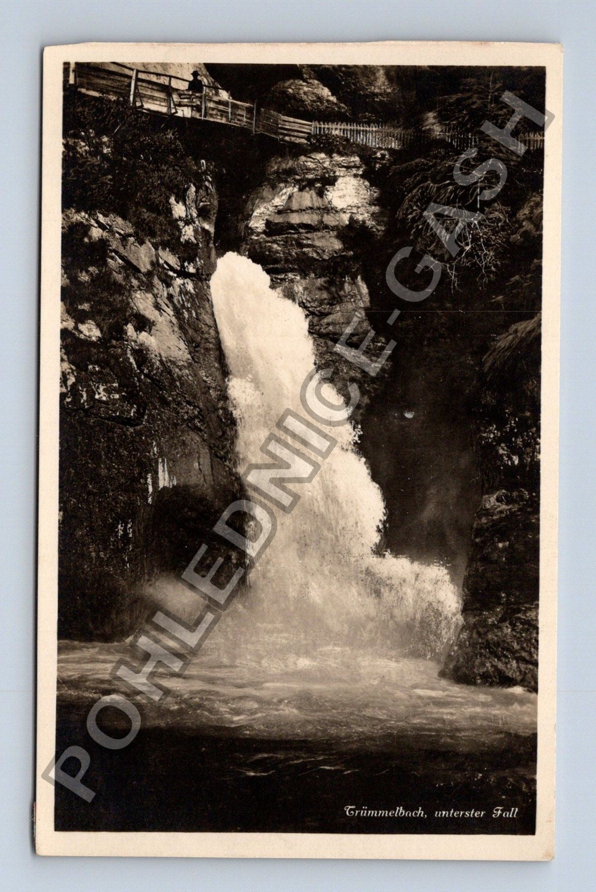 Pohlednice Švýcarsko Grimmelbach unterster Fall vodopád (M38389)