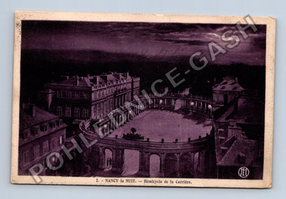 Pohlednice Francie Nancy Hemicycle de la Carrière nocní scéna (M38392)