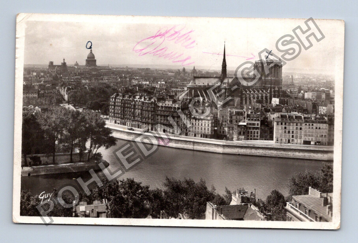Pohlednice Francie Paříž Notre Dame a Seina (M38402)