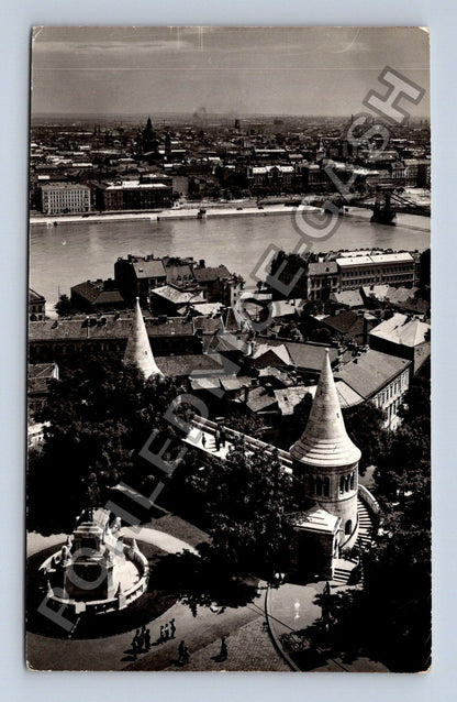 Pohlednice Maďarsko Budapešť Halászbástya 1956 (M38403)
