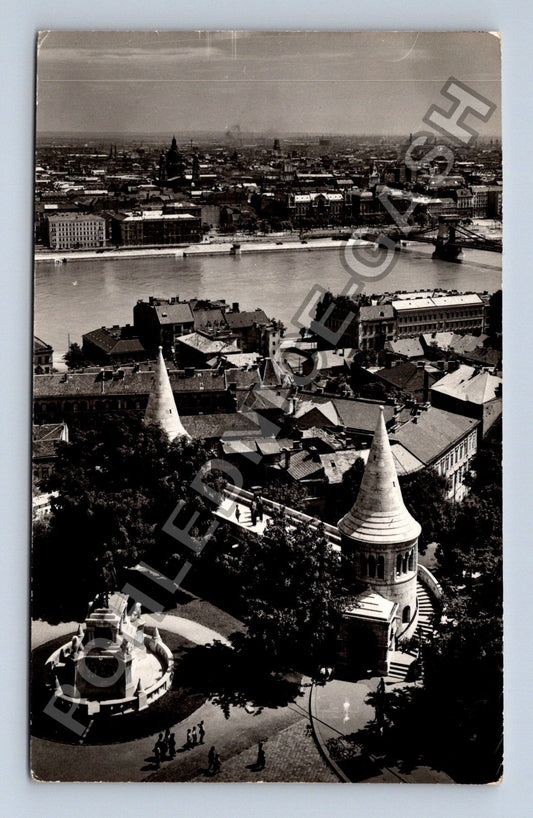 Pohlednice Maďarsko Budapešť Halászbástya 1956 (M38403)