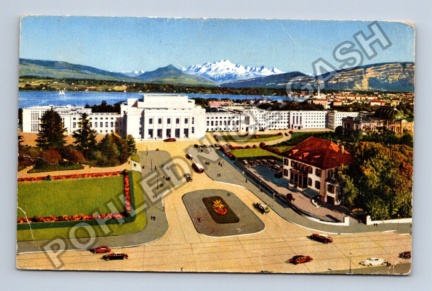 Pohlednice Švýcarsko Ženeva Palác národů Mont Blanc (M38421)