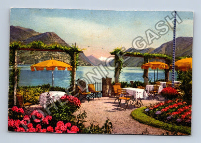 Pohlednice Švýcarsko Lugano jezero kavárna 1935 (M38425)