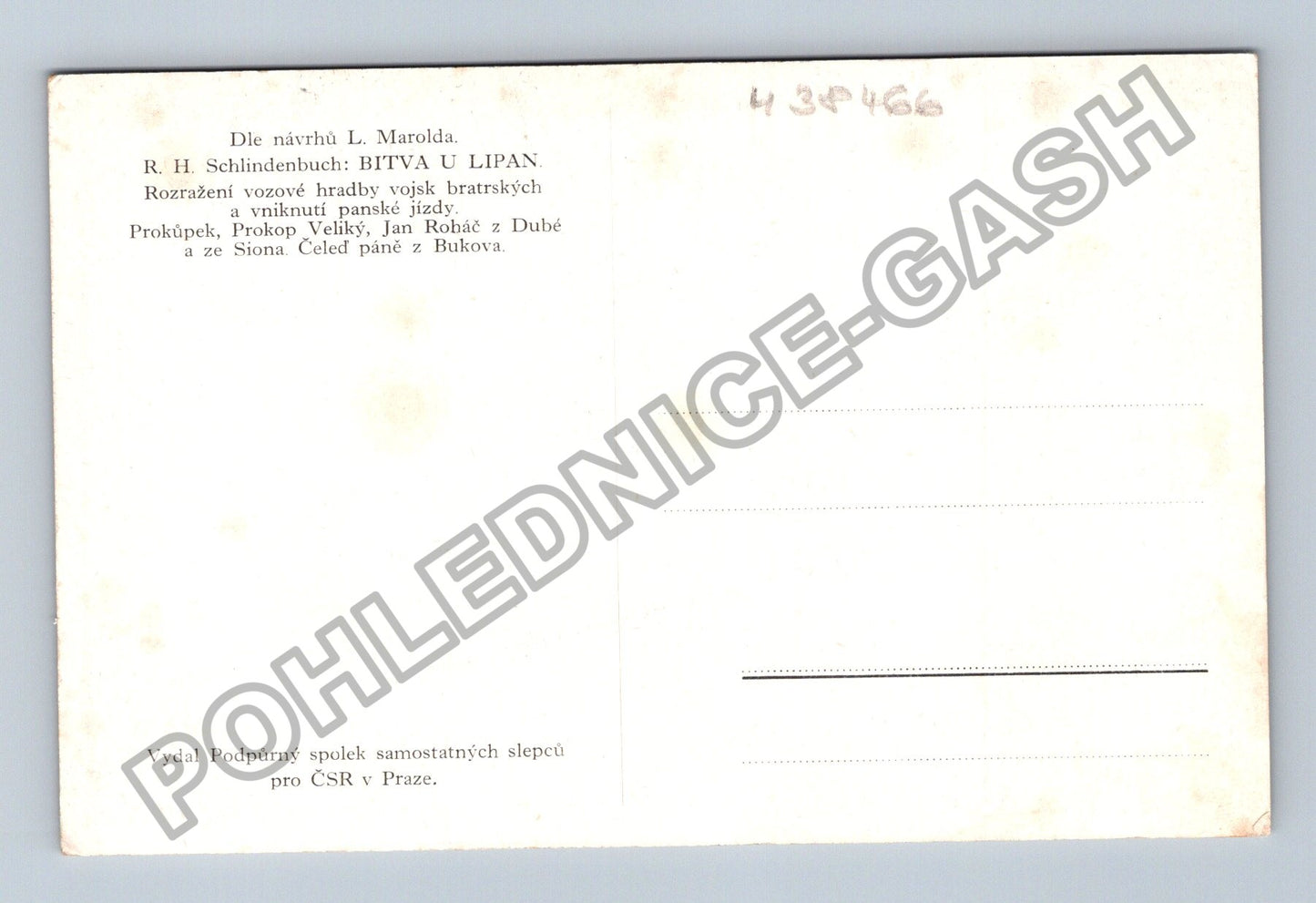 Pohlednice Bitva u Lipan dle návrhu L Marolda (M38466)