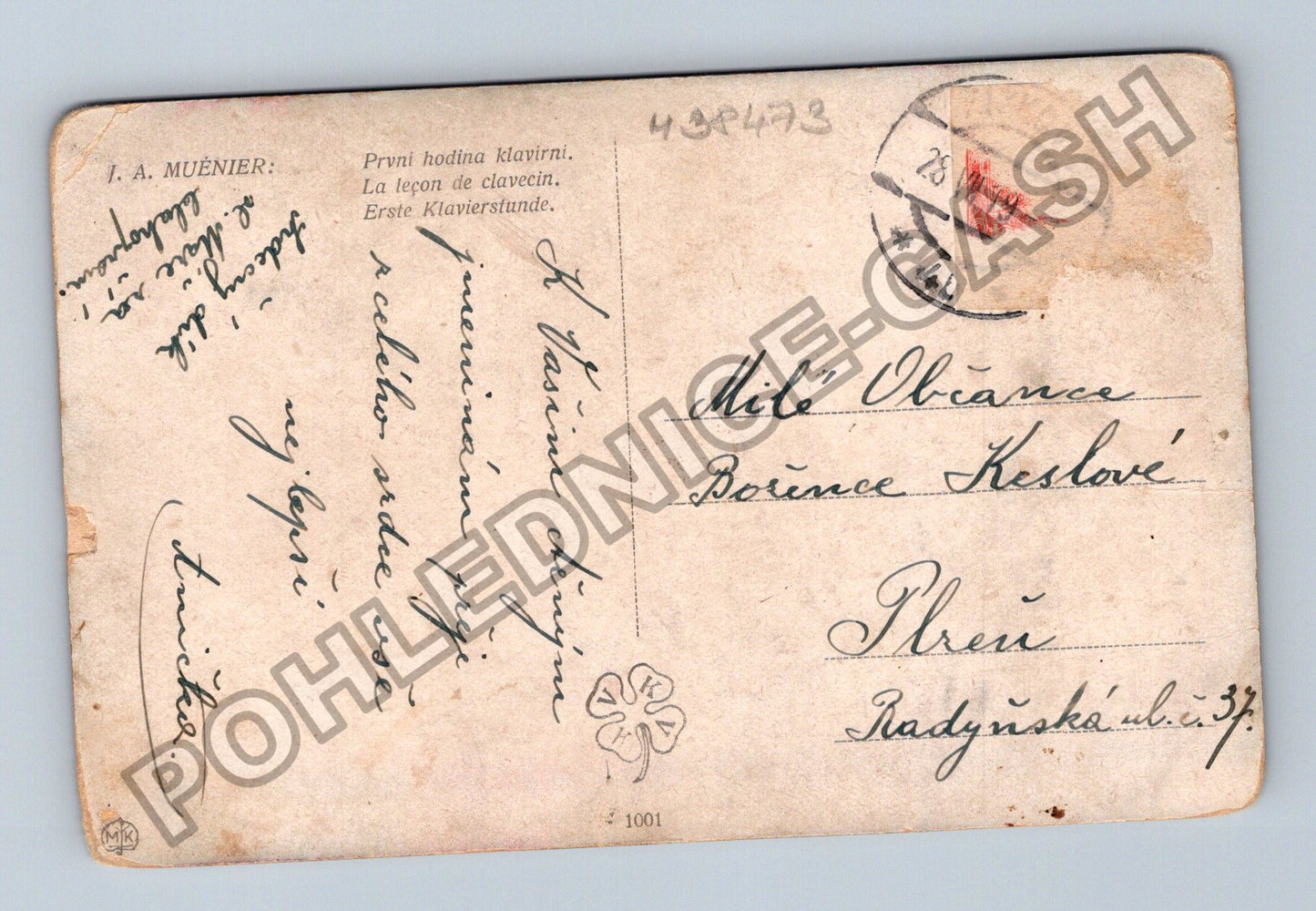 Pohlednice První hodina klavírní (M38473)