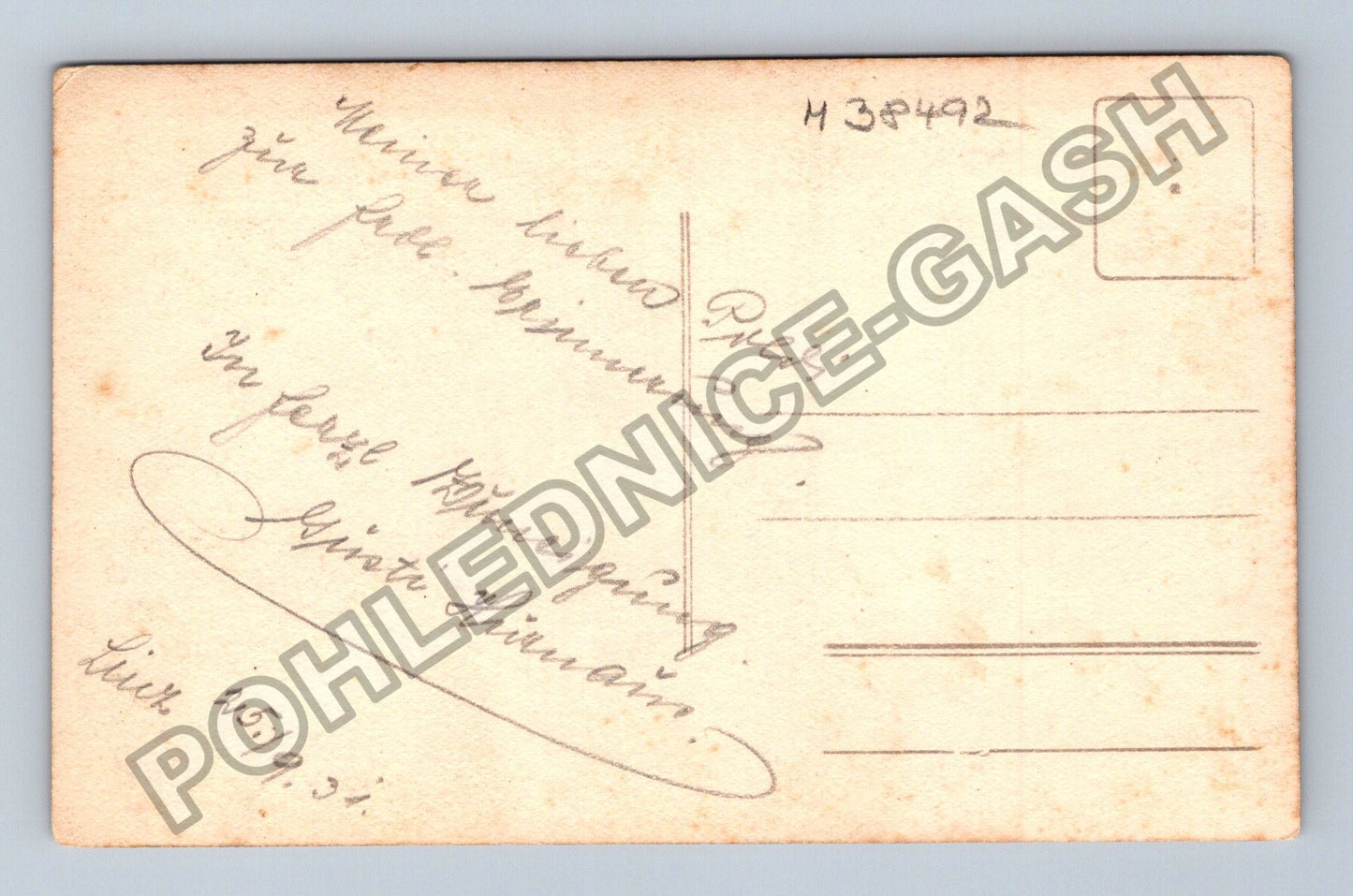 Pohlednice Žena v čepici a plášti 1931 (M38492)