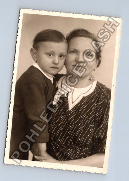 Stará fotografie Matka s dítětem portrét (M38557)