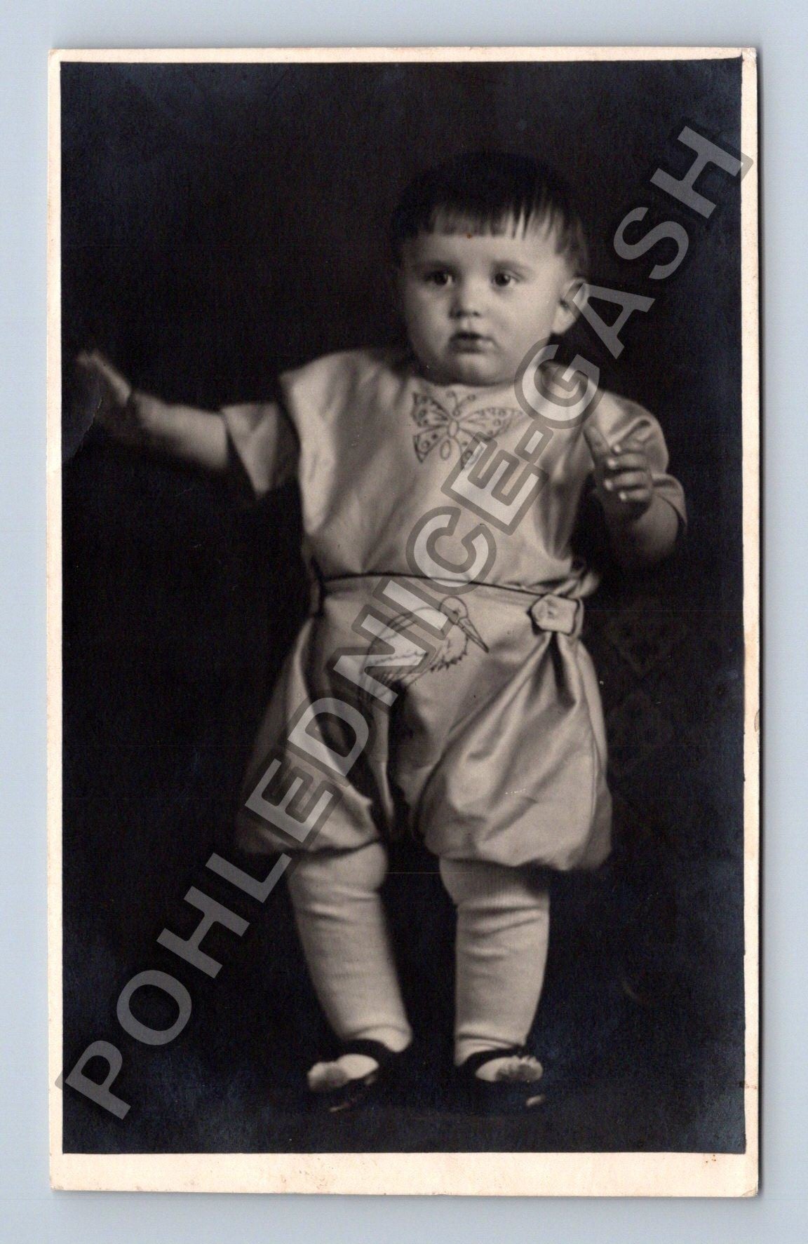 Stará fotografie Dítě v oblečku s výšivkou 1925 (M38561)