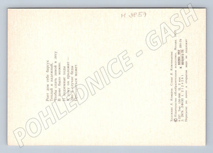 Pohlednice jezevci – ilustrace A. Komarov (M3857)