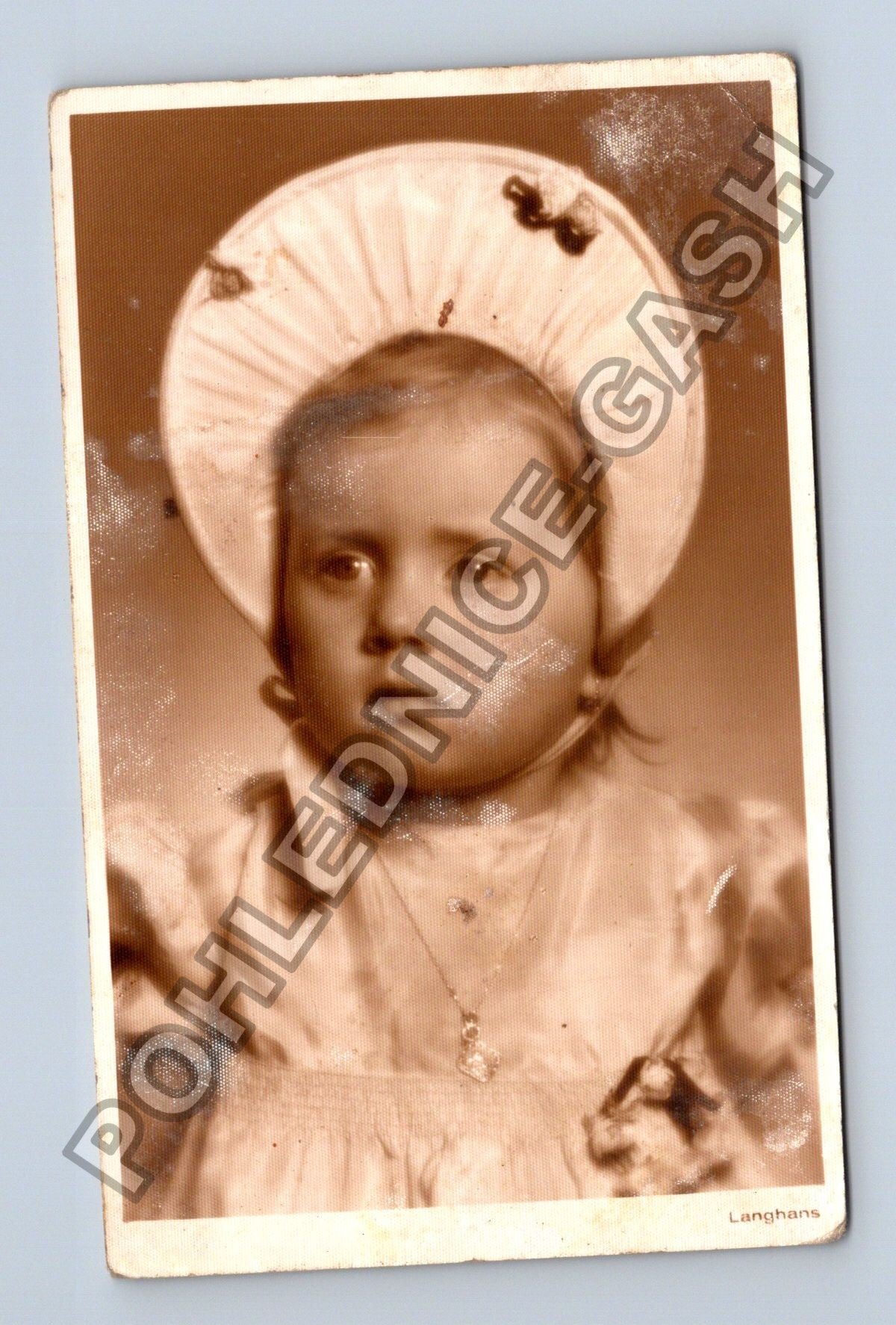 Pohlednice Dítě v klobouku ateliér Langhans (M38613)