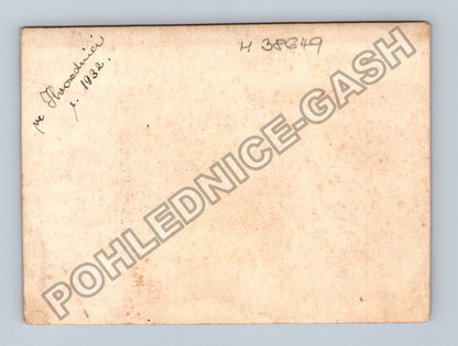Stará fotografie Hvozdnice 1932 žena s chlapcem v zahradě (M38649)