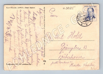 Pohlednice Cyril Bouda – ještěrka, Jaro (M3865)