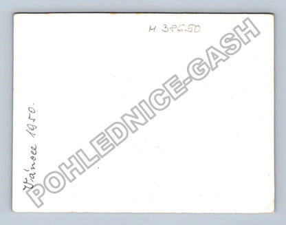 Stará fotografie Vánoce 1950 dívka úsměv (M38650)