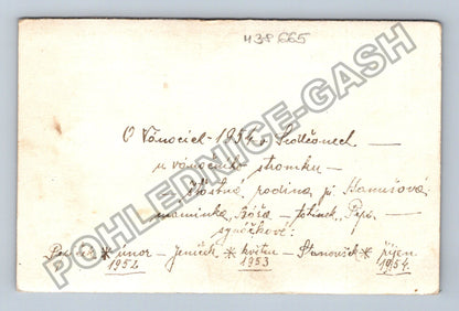 Stará fotografie Vánoce 1954 rodina Hanušova s dětmi (M38665)