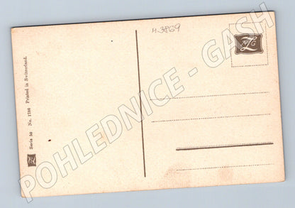 Pohlednice venkov – stavení, krávy a koně (M3869)