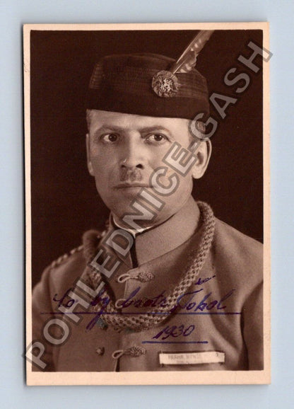 Stará fotografie portrét muže v sokolské uniformě 1930 (M38708)