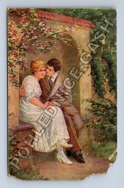 Pohlednice Heimliche Liebe Tajná láska milostný motiv (M38717)