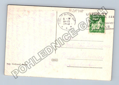 Pohlednice Jarní pozdrav sněženky krokusy 1948 (M38718)