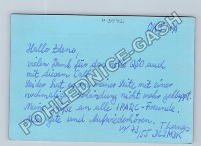 Starý Německo QSL lístek radioamatérská stanice 1992 (M38721)