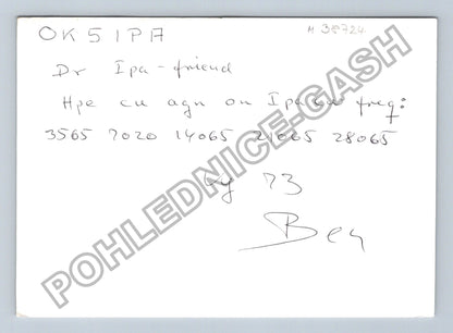 Starý Dánsko QSL lístek radioamatérská stanice OZ5IPA (M38724)