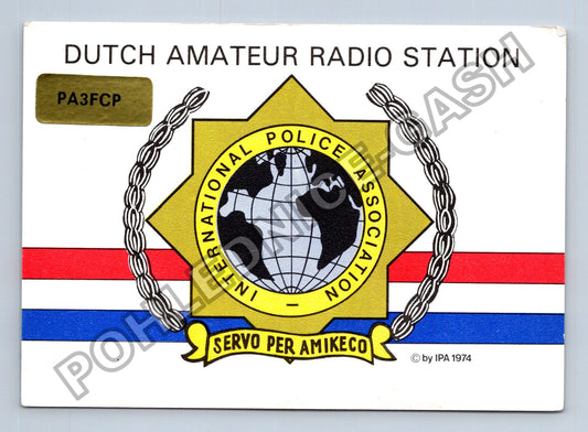 Starý Holandsko QSL karta radioamatérská stanice 1974 (M38728)