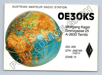 Starý Rakousko OE3OKS radioamatérská stanice Ternitz 1991 (M38729)