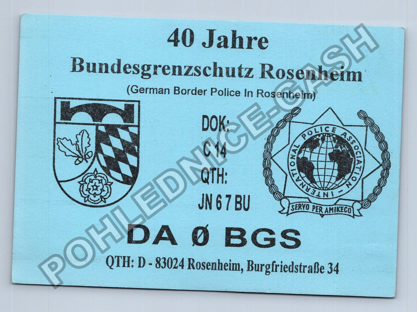 Starý Německo Rosenheim 40 Jahre Bundesgrenzschutz 1994 (M38732)