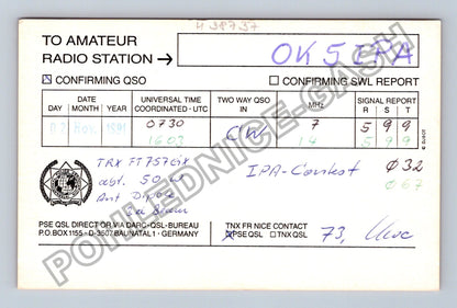 Starý QSL karta DL8KCG Amateur Radio Station (M38737)